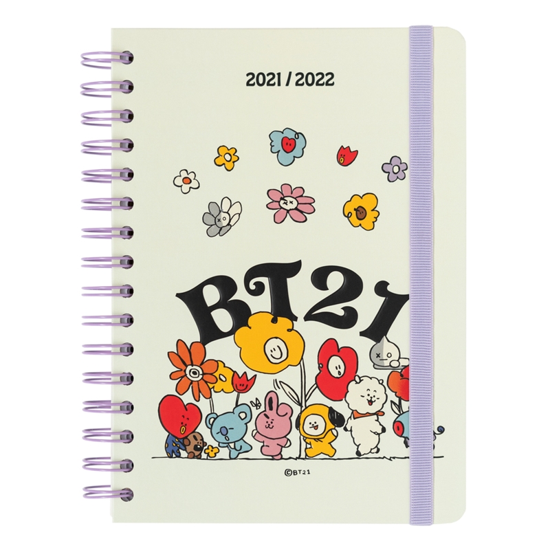 BT21 2021/2022 mācību gada kalendārs, balts