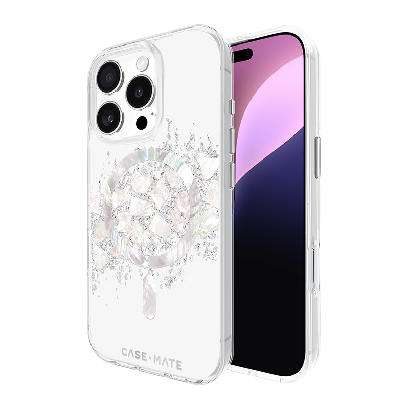 Case-Mate Karat MagSafe vāciņš ar perlamutra ielaidumiem ierīcei iPhone 16 Pro, A Touch of Pearl
