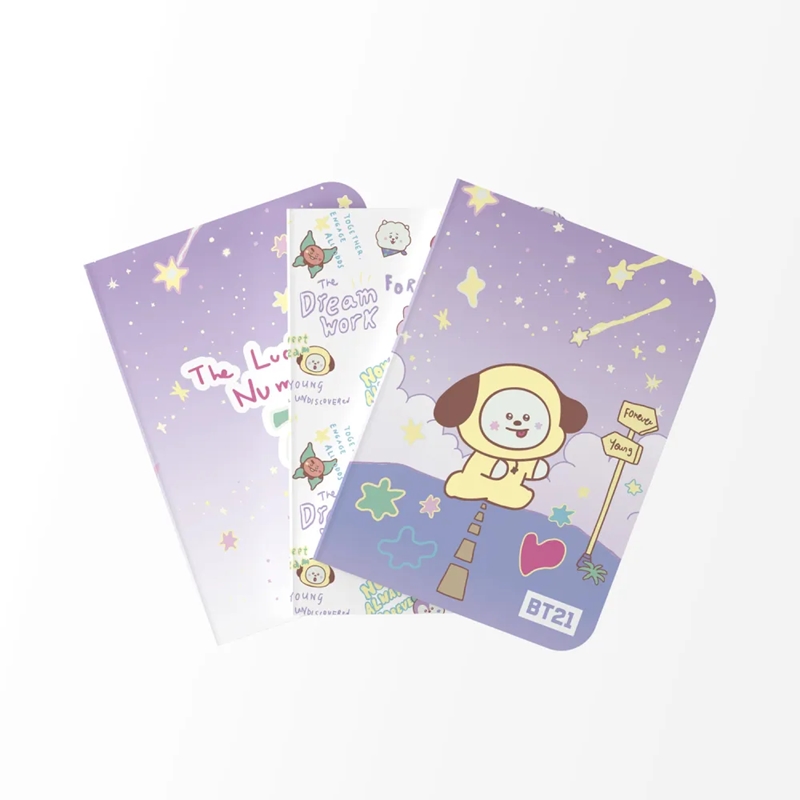 BT21 CHIMMY A6 piezīmju grāmatiņu komplekts, 3 gab.