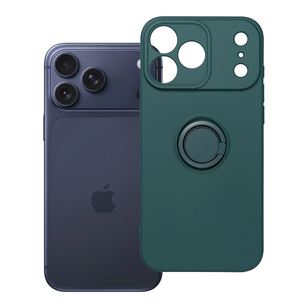 Silikona Ring maciņš modelim iPhone 17 Pro Max / 18 Pro Max – zaļš