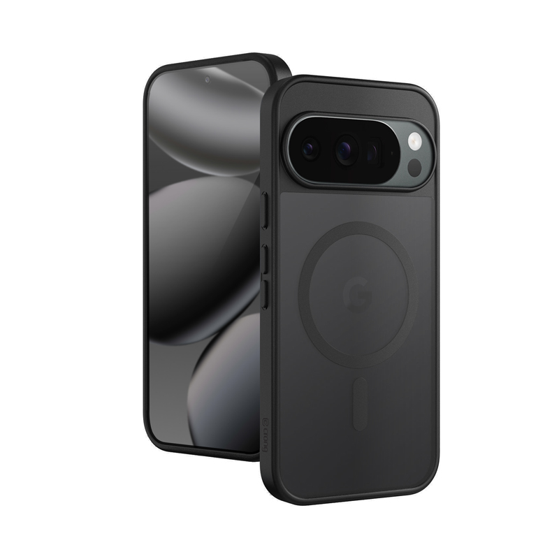 Crong Hybrid Matte Magnetic MagSafe vāciņš ierīcei Google Pixel 10 Pro XL, melns