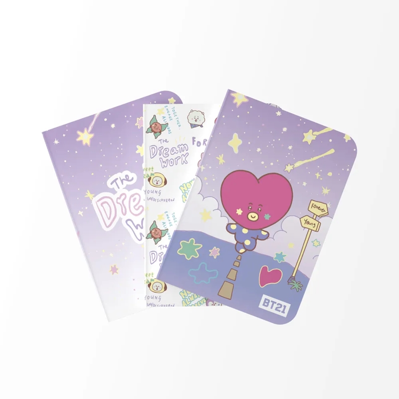 BT21 TATA A6 piezīmju grāmatiņu komplekts, 3 gab.