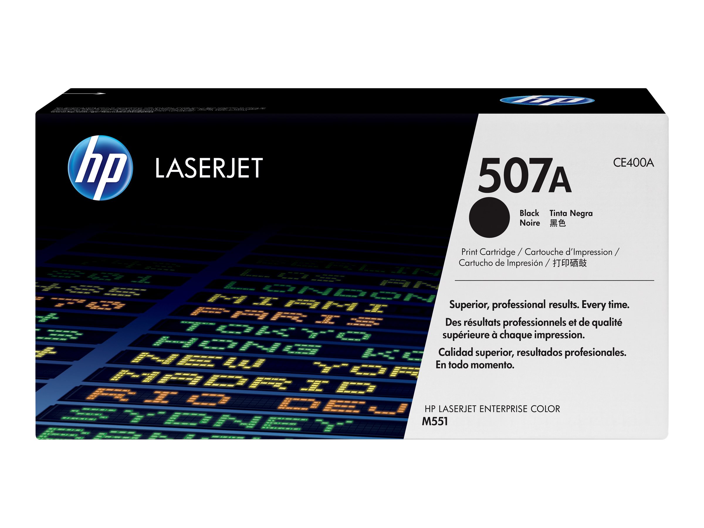Oriģinālā HP 507A LaserJet tonera kasetne (CE400A), melna