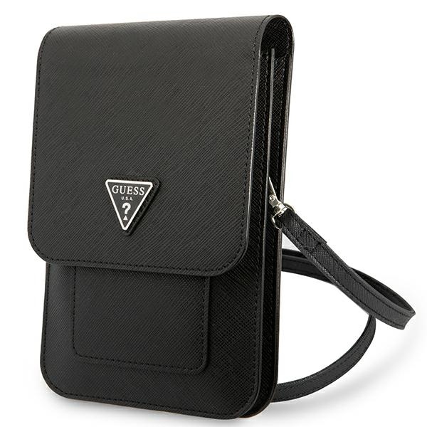 Guess rokassoma GUWBSATMBK melna Saffiano Triangle