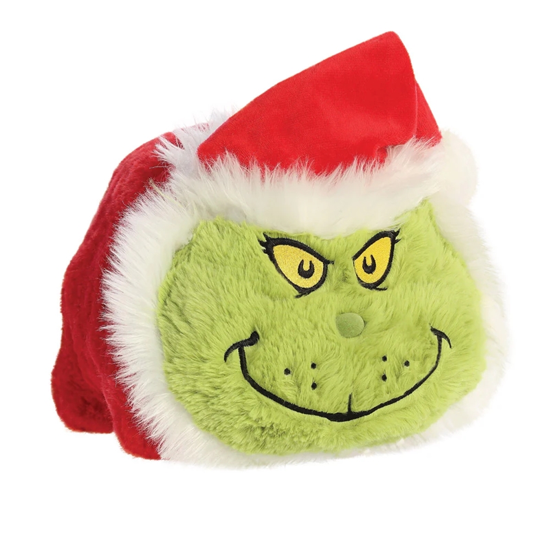 Grinch Spudsters plīša rotaļlieta/spilvens Ziemassvētku vecīša tērpā, 25 cm