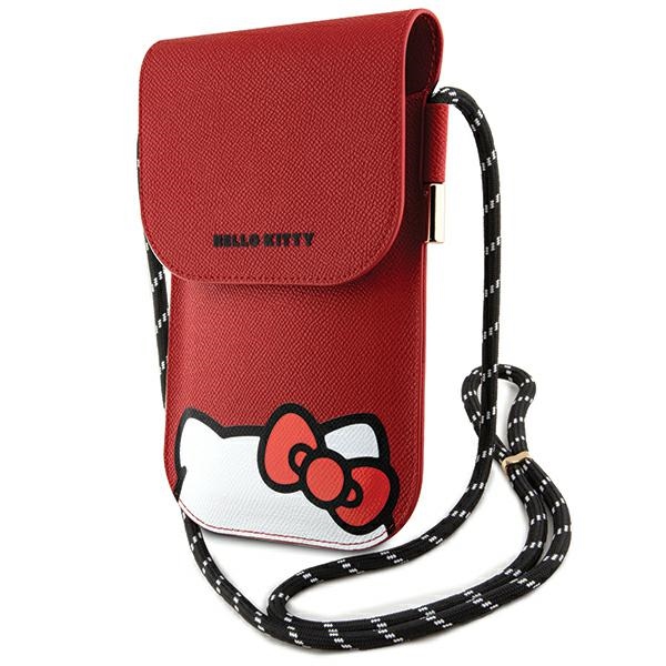 Hello Kitty Leather Hiding Kitty pleca soma – sarkans