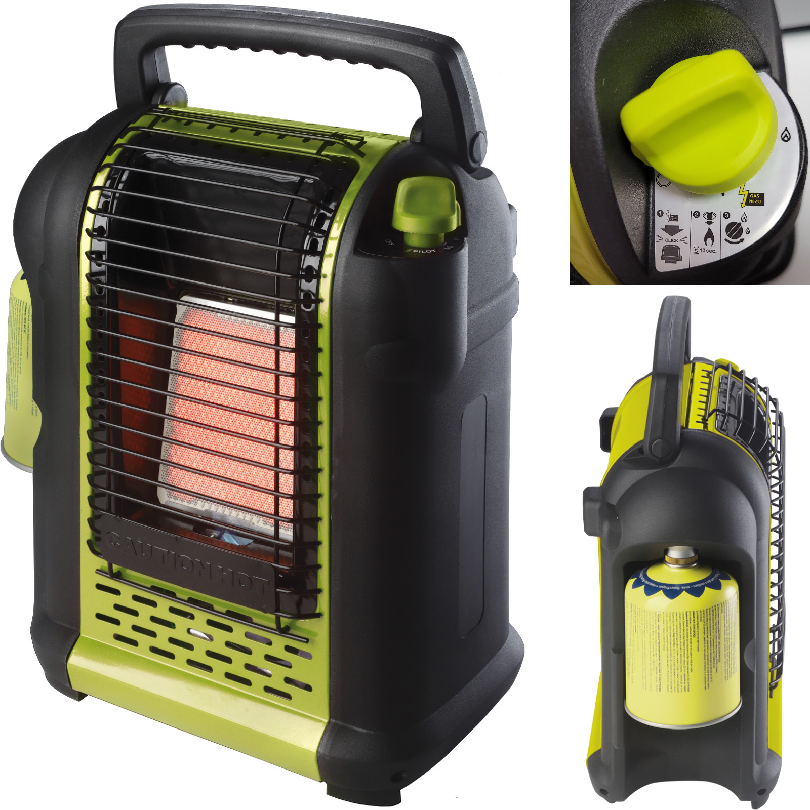 Meva OXYSTOP OLYMP gāzes sildītājs gāzes kasetnēm, 2 kW