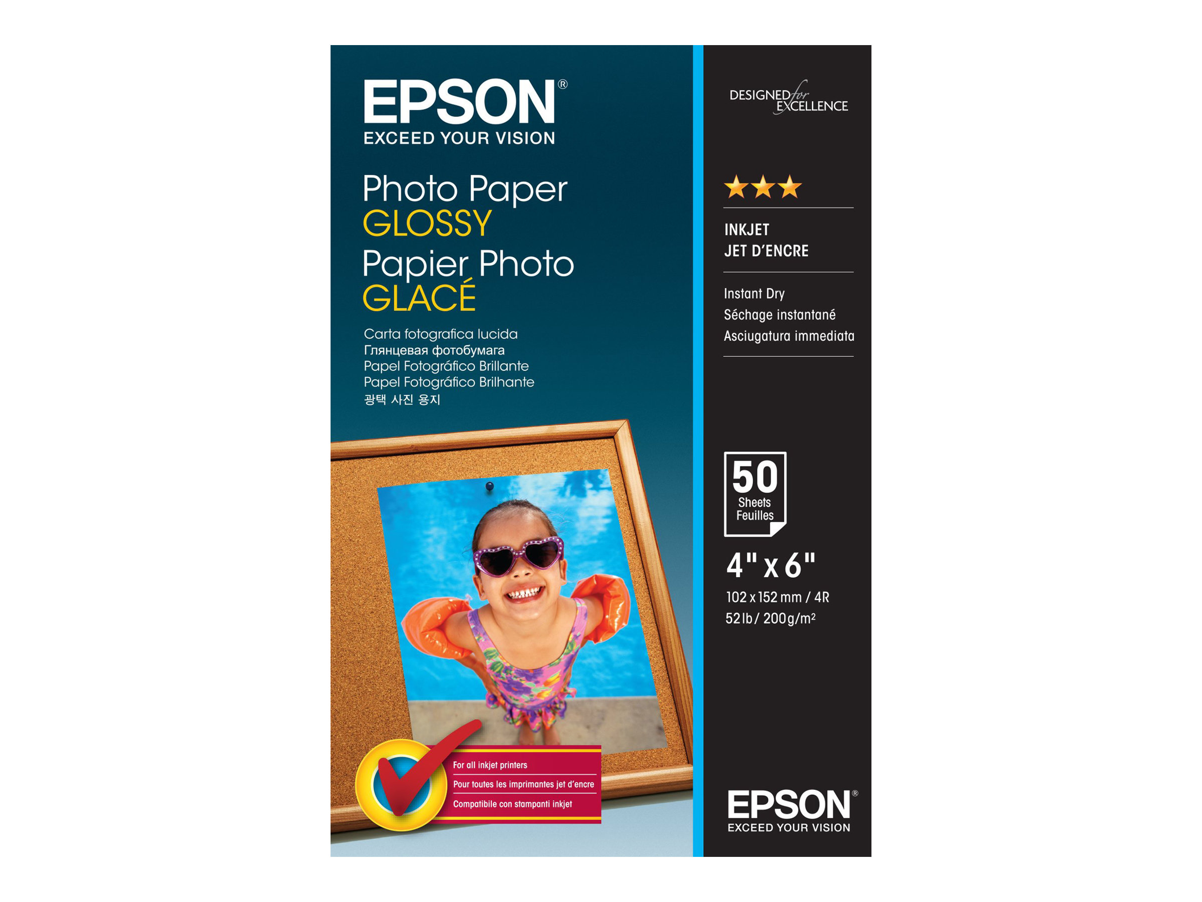 Epson Glossy Photo Paper, 10x15 cm