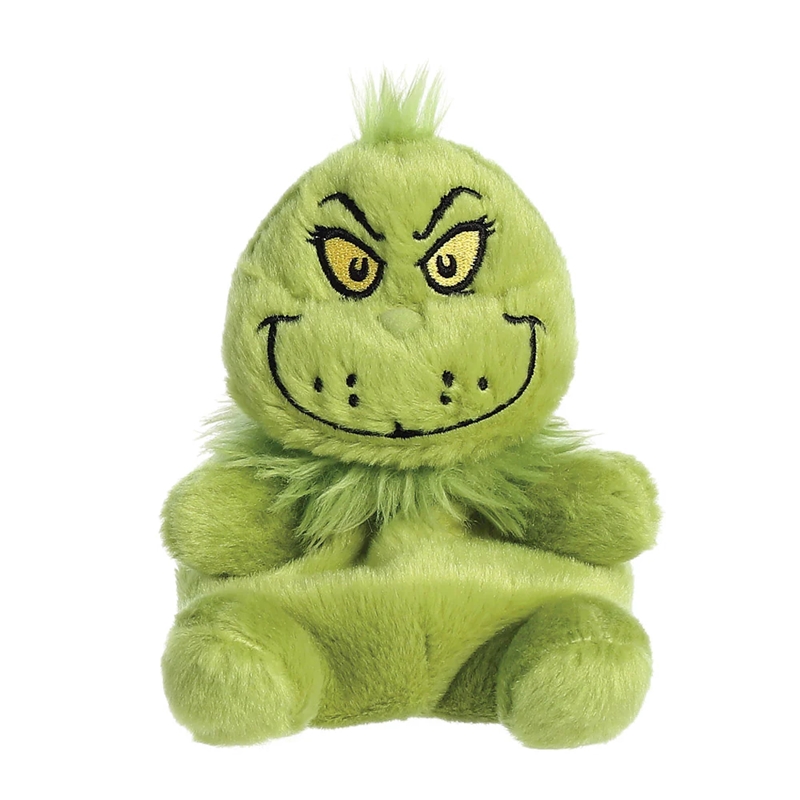 Grinch Palm Pals sēdoša plīša rotaļlieta, 13 cm