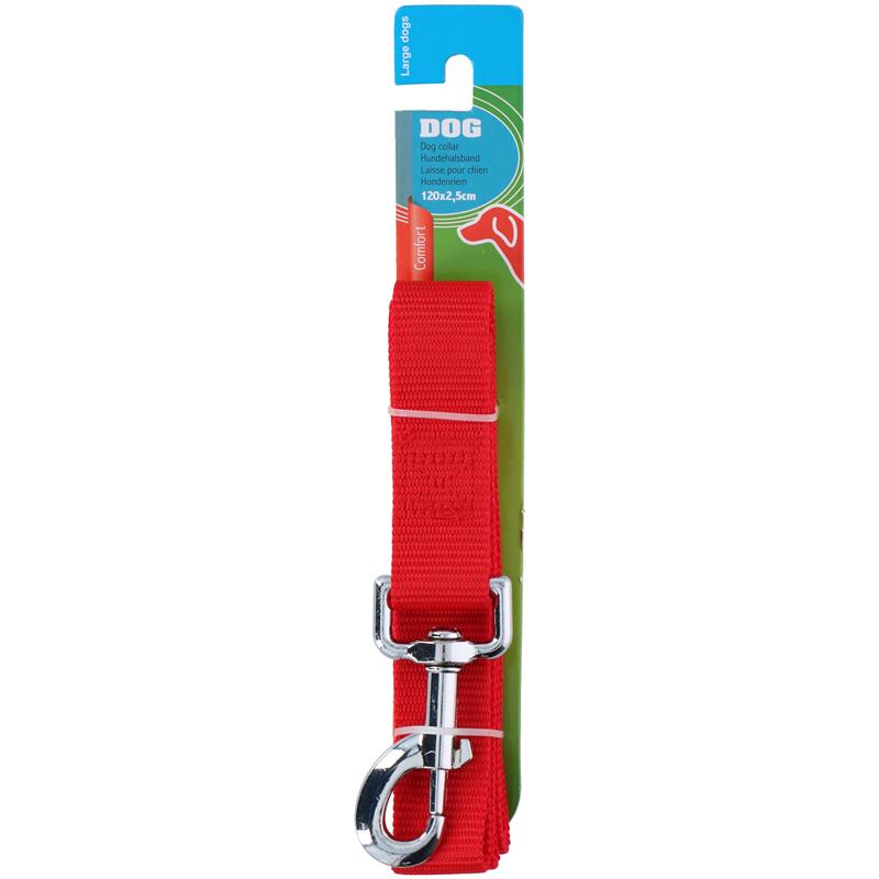 XL izmēra suņa pavada, 120 cm, sarkana