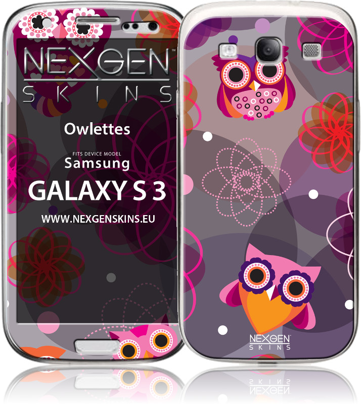 Nexgen dekoratīvā 3D efekta uzlīme ierīcei Samsung Galaxy S3, Owlettes 3D