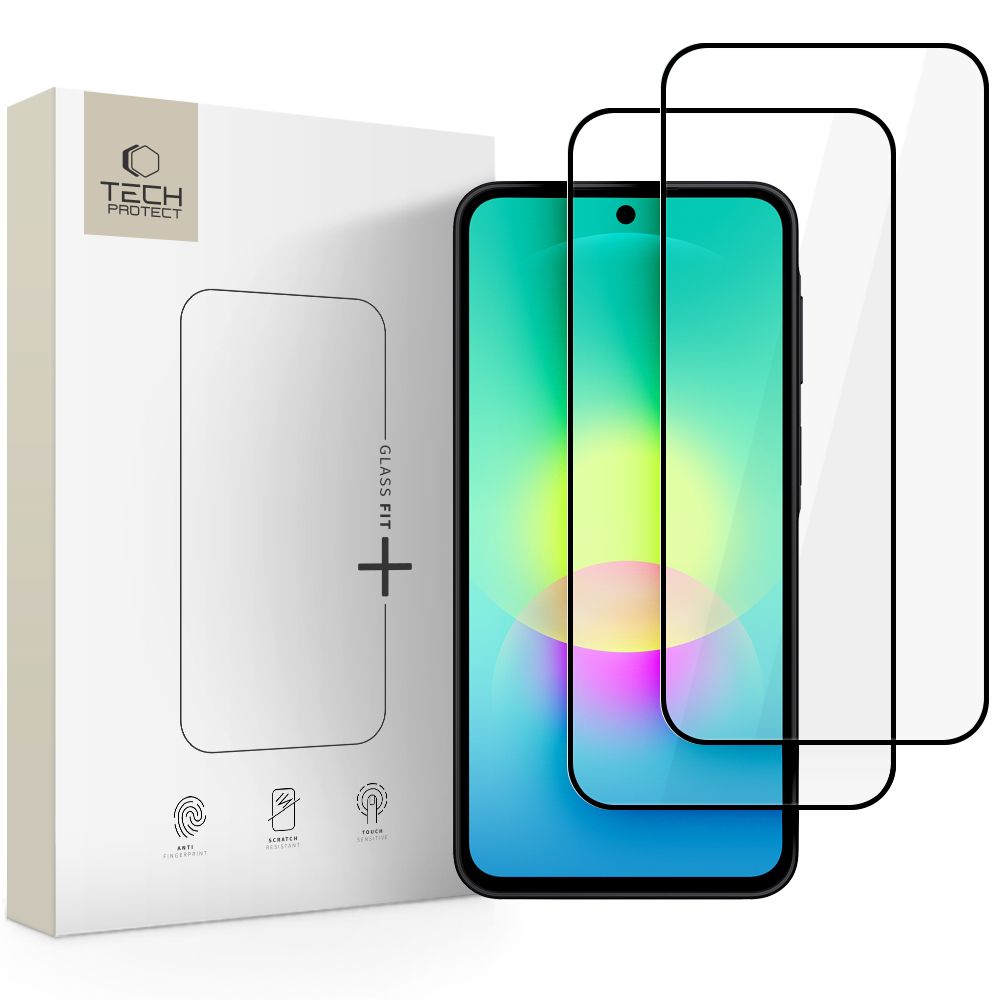 Tech-Protect Glass Fit+ 2-Pack Tempered Glass for Samsung Galaxy A27 5G - Black
