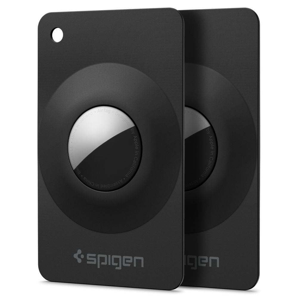 Spigen AirFit 2 maciņi Apple AirTag 1/2, 2 gab. – melni