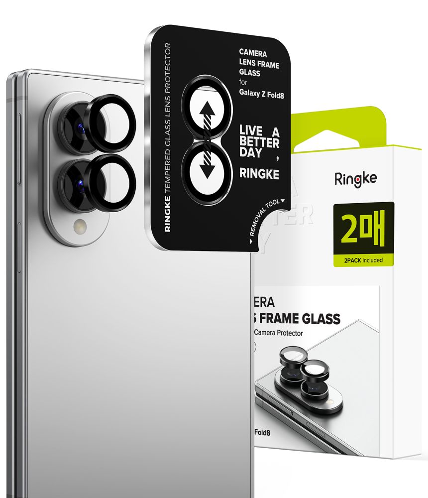 Ringke kameras rāmja aizsargs Samsung Galaxy Z Fold 8, melns, 2 gab.