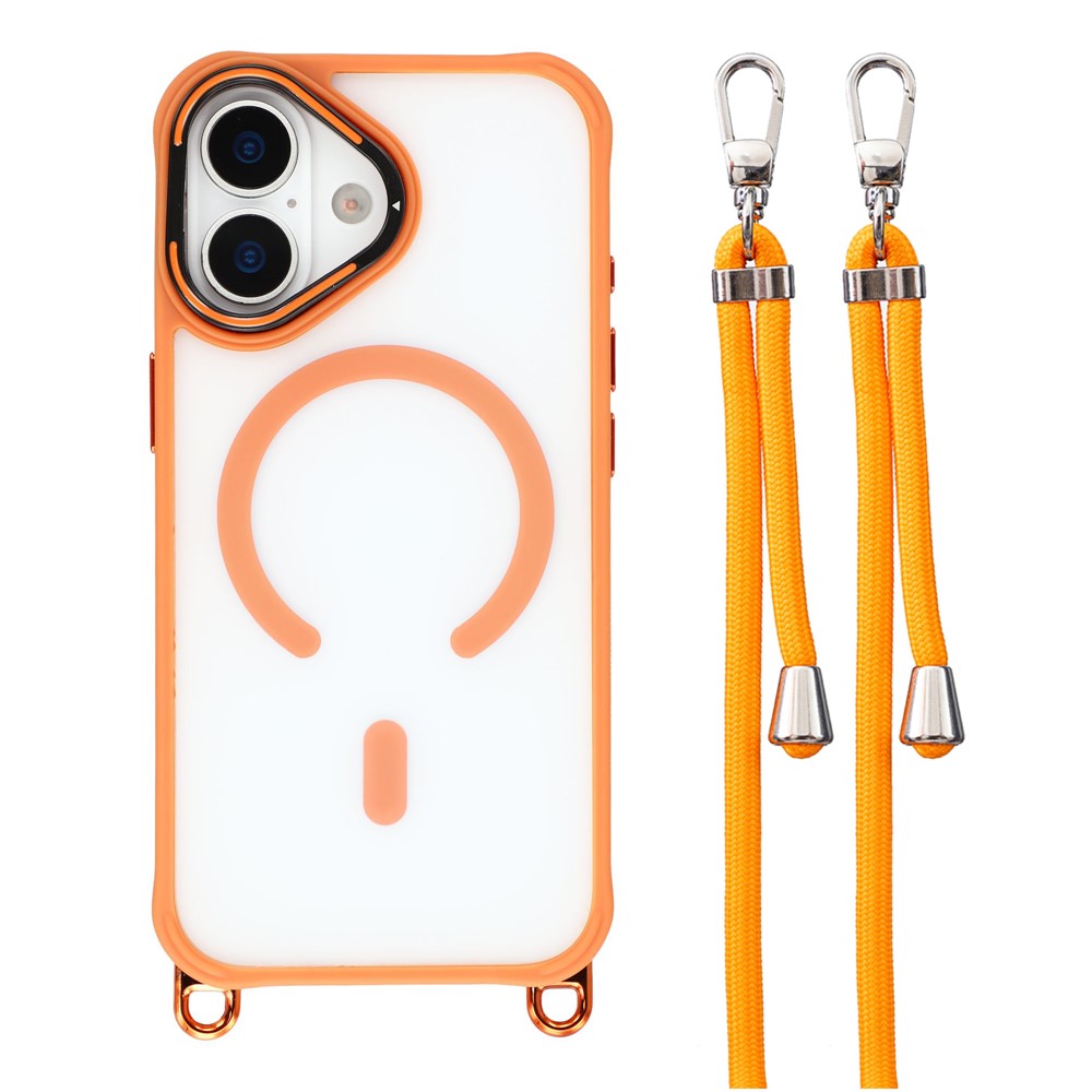 Hurtel maciņš ar regulējamu pleca siksnu un MagSafe kameras gredzena statīvu modelim iPhone 17 – oranžs