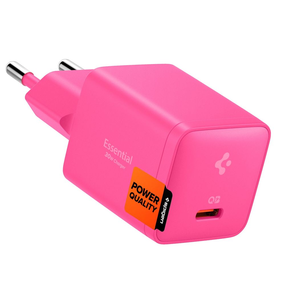 Spigen Essential EE301EU 1 pieslēgvietas 30 W tīkla barošanas adapteris – rozā