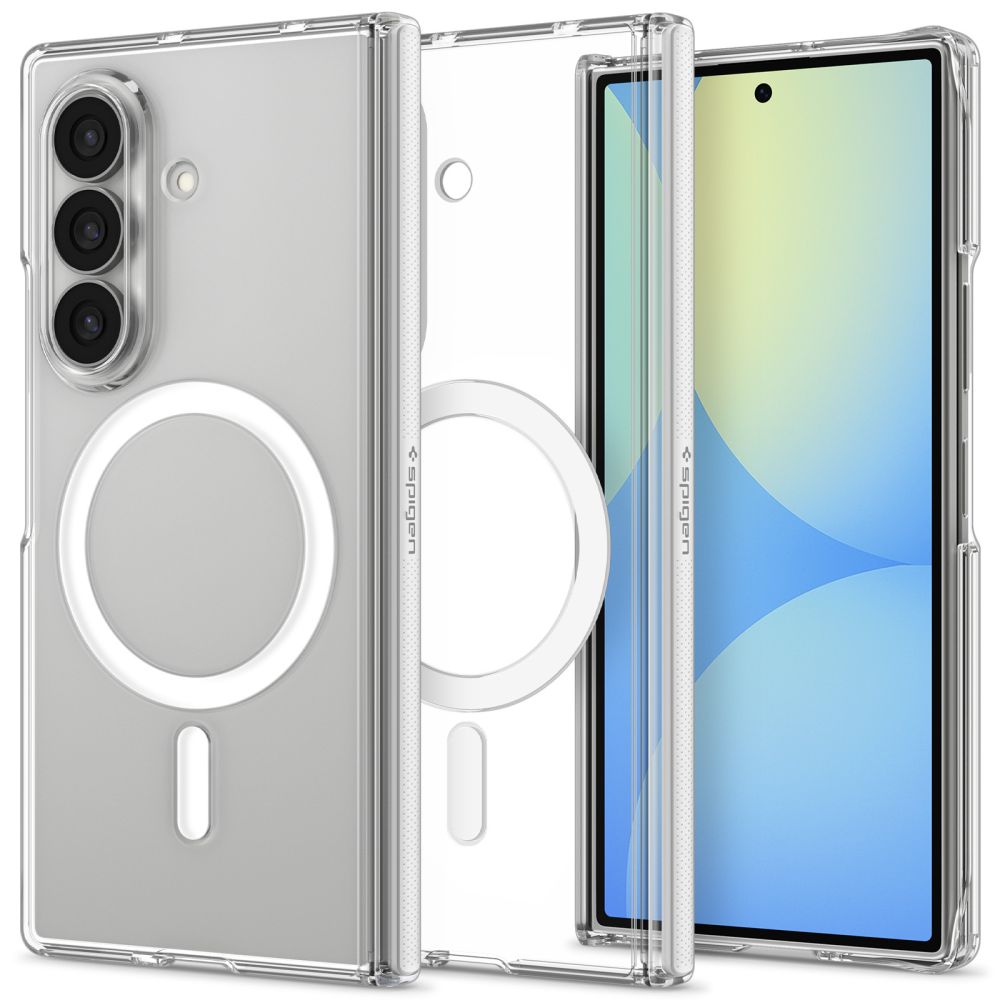 Spigen AirSkin Zero MagFit vāciņš Samsung Galaxy Z Fold8 Ultra – caurspīdīgs un balts