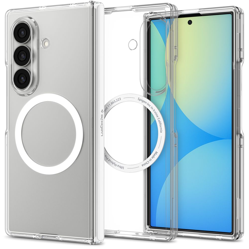 Spigen Ultra Hybrid Pro MagSafe vāciņš Samsung Galaxy Z Fold8 Ultra – caurspīdīgs un balts