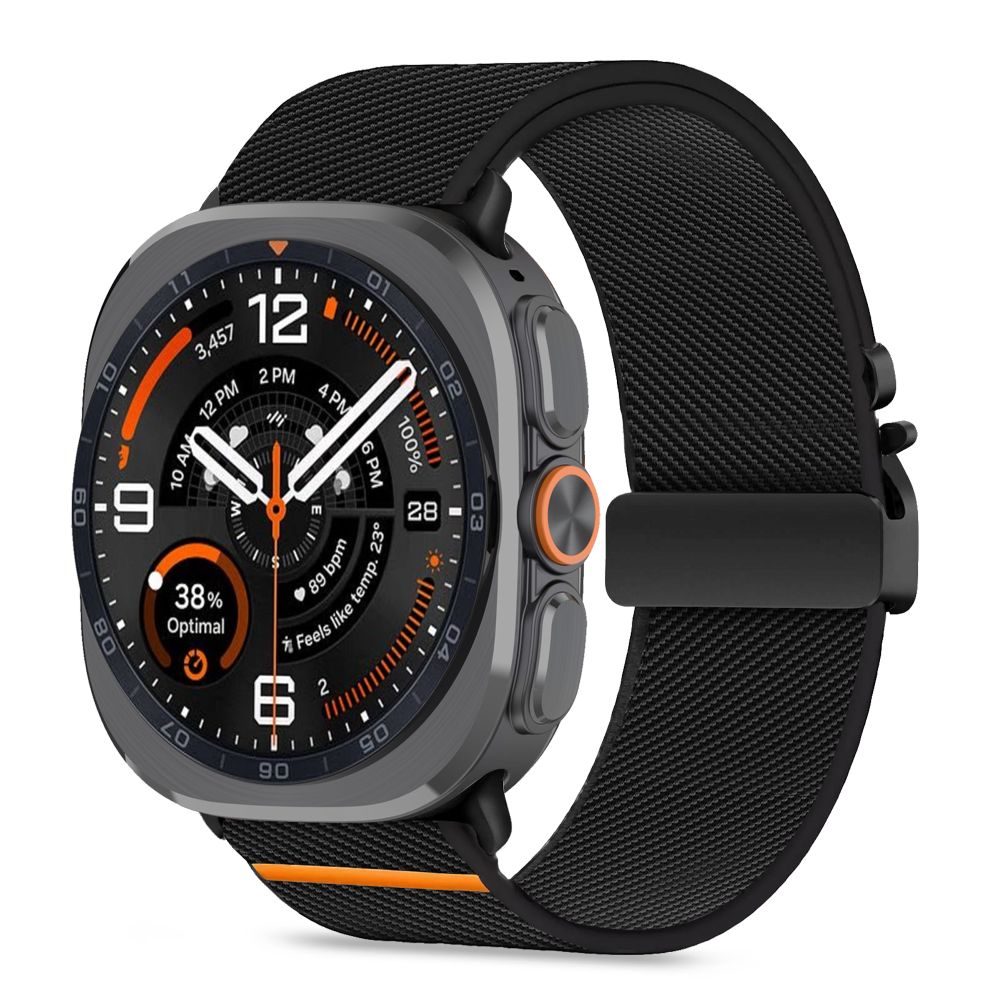 Tech-Protect Nylon Clasp siksniņa modelim Samsung Galaxy Watch Ultra 47 mm – melna