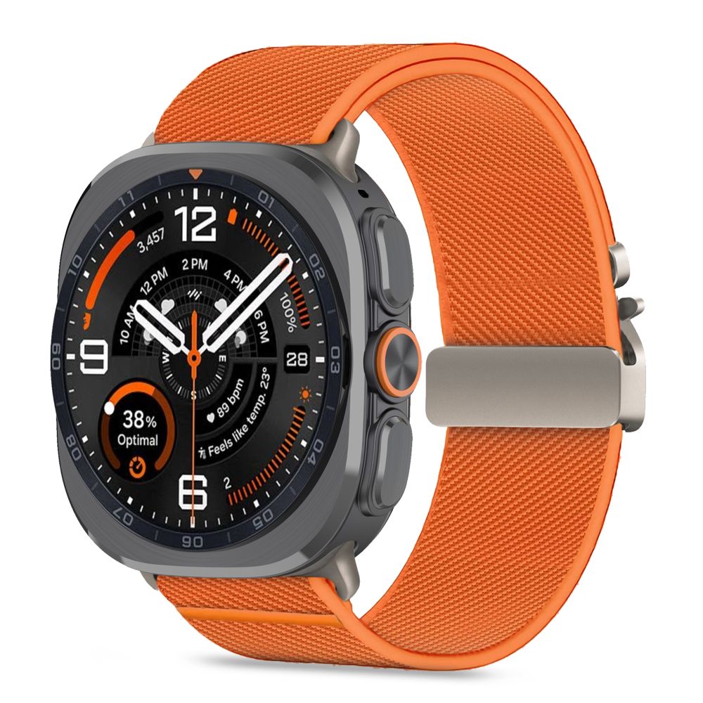 Tech-Protect Nylon Clasp siksniņa modelim Samsung Galaxy Watch Ultra 47 mm – oranža