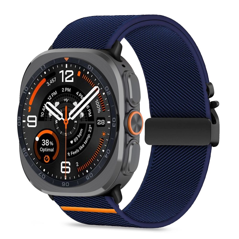 Tech-Protect Nylon Clasp siksniņa modelim Samsung Galaxy Watch Ultra 47 mm – tumši zila