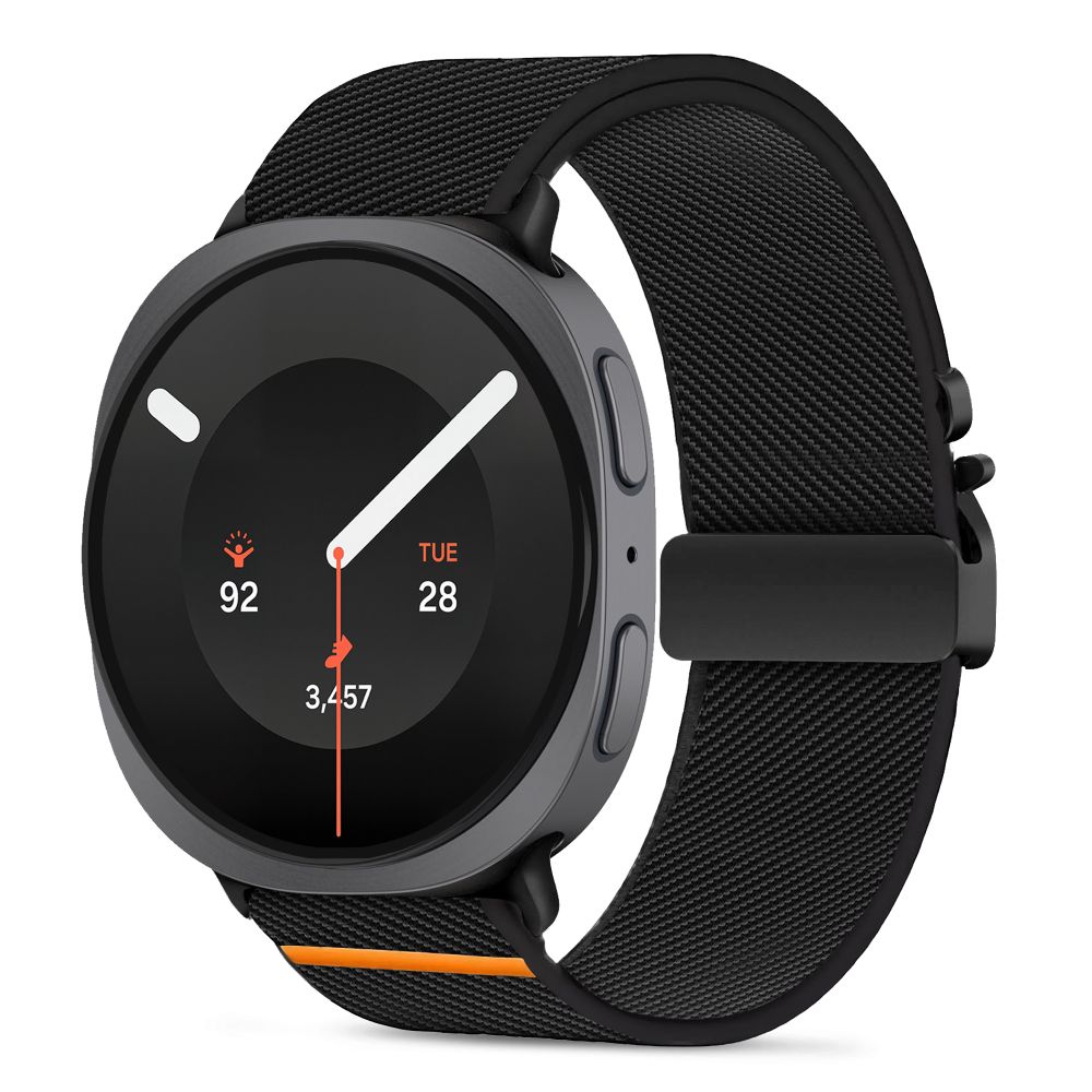 Tech-Protect Nylon Clasp siksniņa modelim Samsung Galaxy Watch 40/44/46 mm – melna