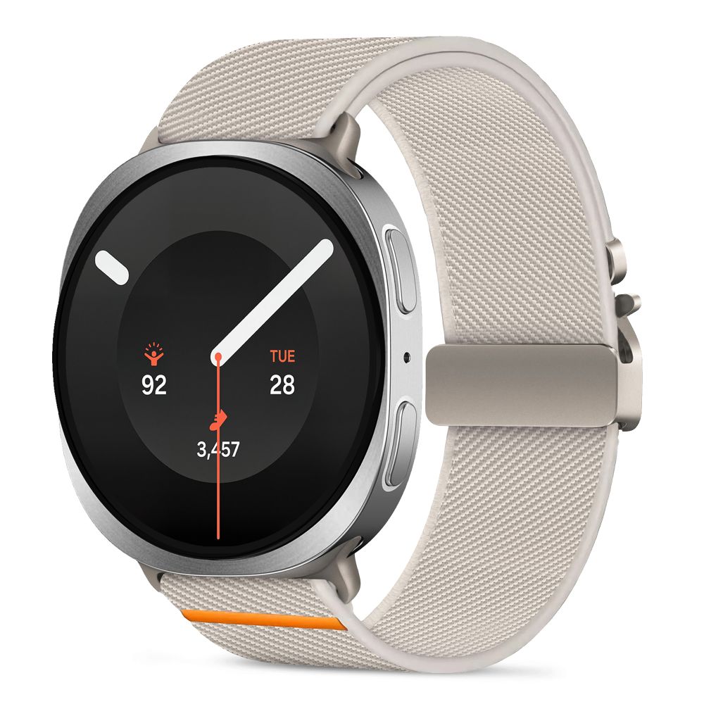 Tech-Protect Nylon Clasp siksniņa modelim Samsung Galaxy Watch 40/44/46 mm – bēša