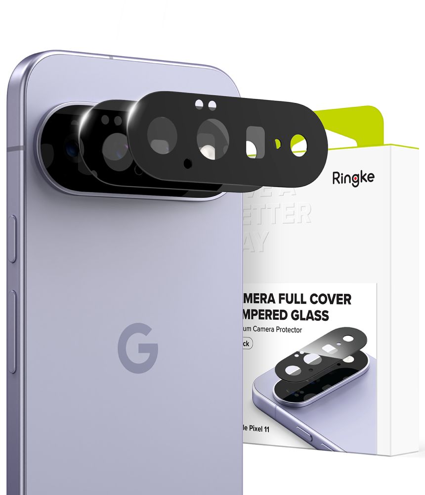 Ringke kameras objektīvu aizsargs modelim Google Pixel 11, 2 gab. – melns