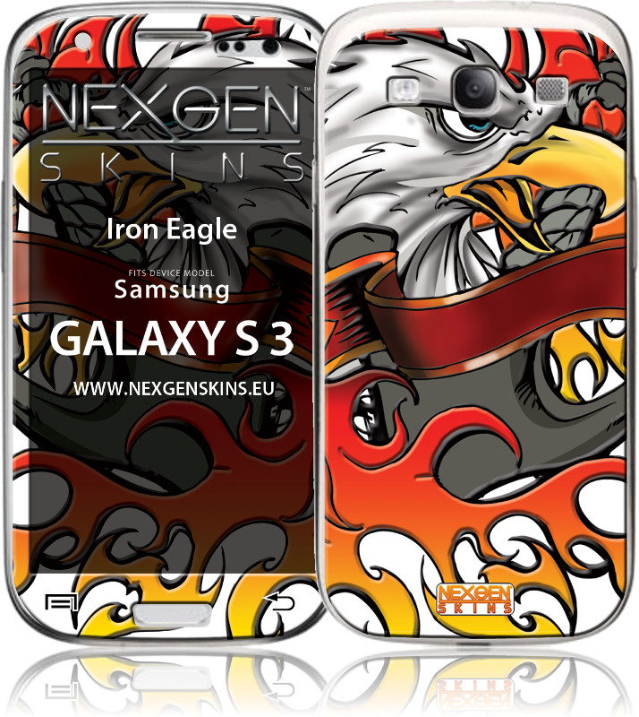 Nexgen dekoratīvā 3D efekta uzlīme ierīcei Samsung Galaxy S3, Iron Eagle 3D