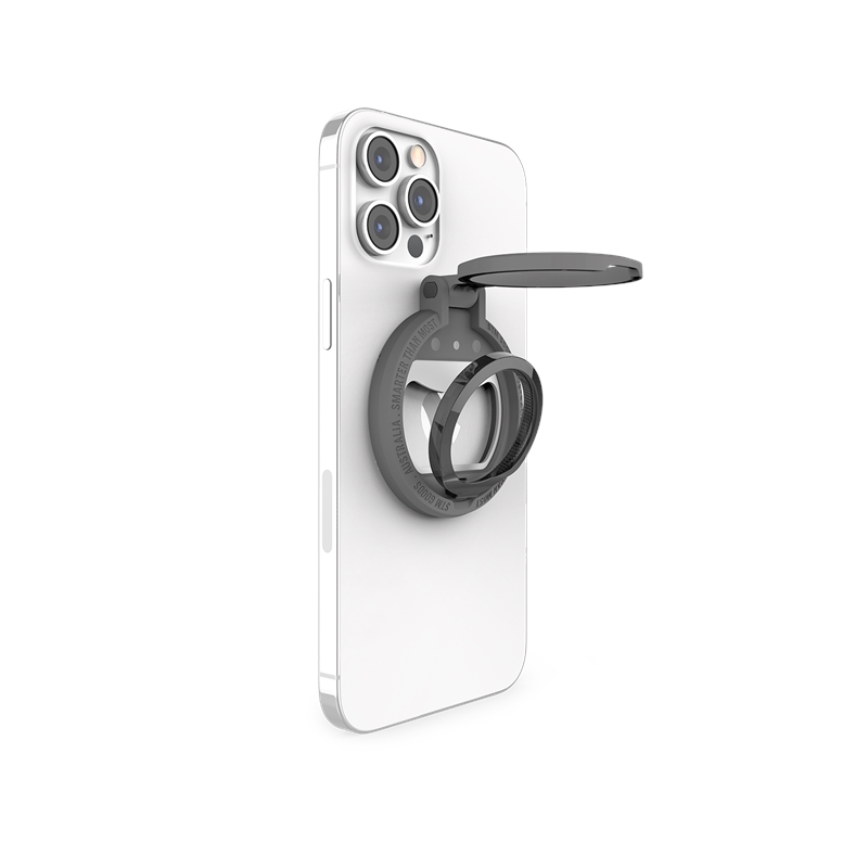 STM MagLoop 3-in-1 MagSafe piederums iPhone: pirksta cilpa, statīvs un pudeļu attaisāmais, pelēks