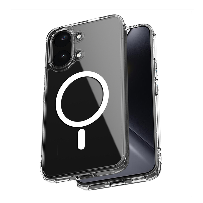 Crong Hybrid Clear Magnetic MagSafe vāciņš ierīcei Xiaomi POCO X8 Pro Max 5G, caurspīdīgs
