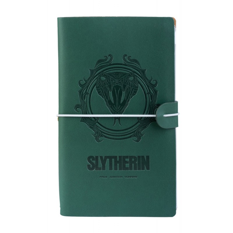 Harry Potter Slytherin ādas ceļojumu piezīmju grāmata, 12 × 19,6 cm, zaļa