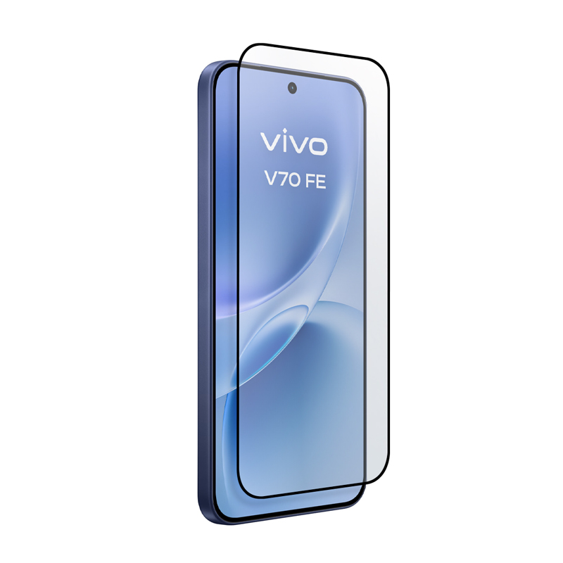 Crong 3D Armour Glass Lite pa visu virsmu līmējams rūdīta stikla ekrāna aizsargs Vivo V70 FE 5G