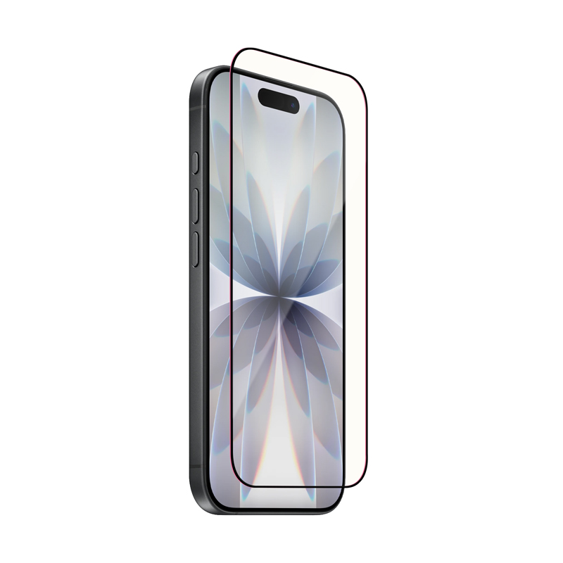 Crong OptiRed Glass rūdīta stikla ekrāna aizsargs ar zilās gaismas filtru, paredzēts iPhone 17