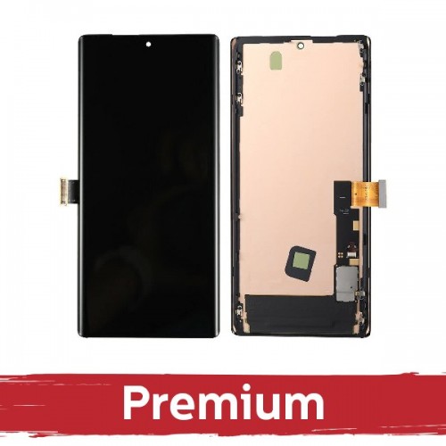 Melns OEM Google Pixel 6 Pro ekrāns ar rāmi
