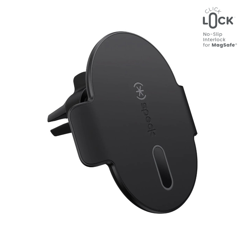 Speck ClickLock MagSafe tālruņa turētājs automašīnas ventilācijas restei, melns