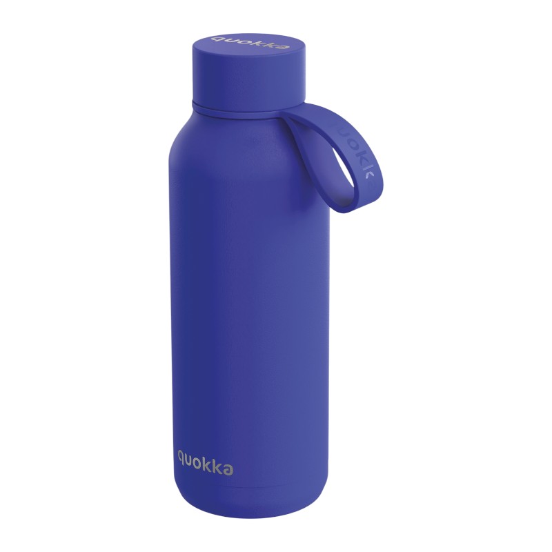 Quokka Solid With Strap nerūsējošā tērauda termopudele, 510 ml, Dusk Blue