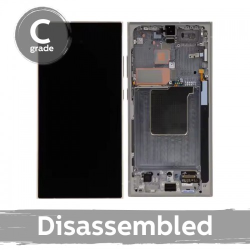 Samsung S928 S24 Ultra LCD displejs ar rāmi / titānpelēks / (7.5/10 lietots)