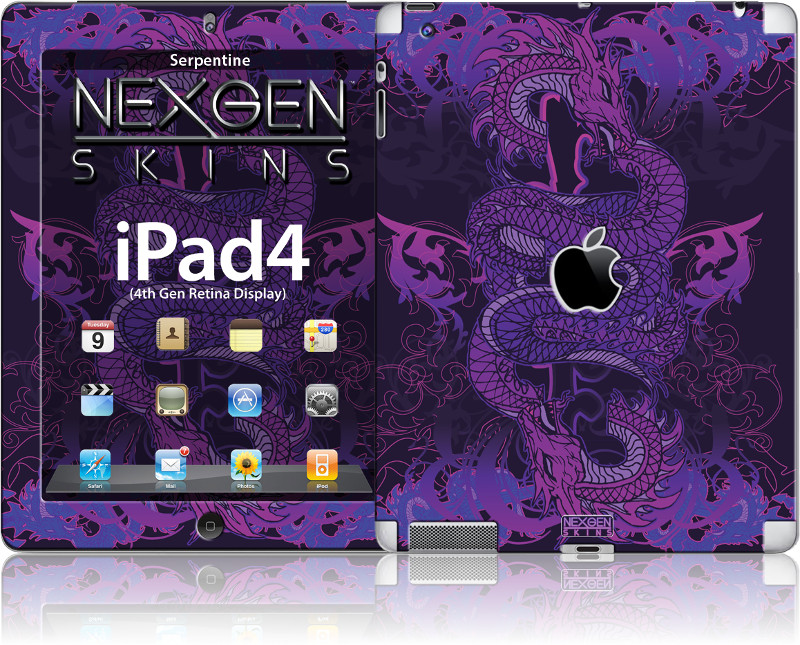 Nexgen dekoratīvā 3D efekta uzlīme ierīcei iPad 2/3/4, Serpentine 3D