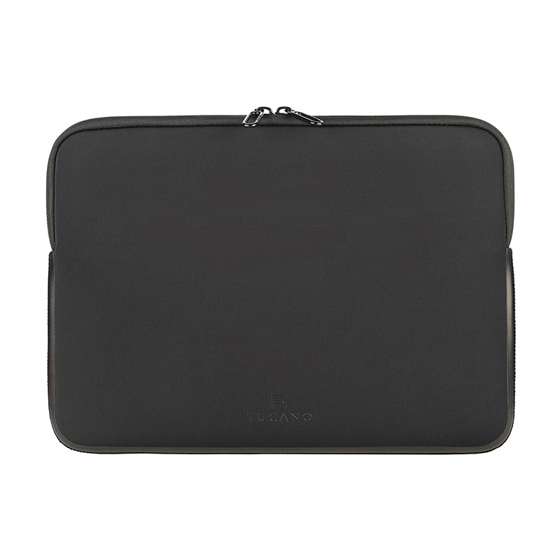 Melns Tucano Elements 2 4 mm neoprēna apvalks MacBook Air 13 collu (2018–2024), MacBook Pro 13 collu (2016–2022) un 12 collu klēpjdatoriem