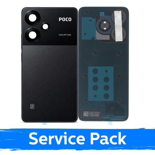 Back Cover Compatible With Xiaomi Poco M6 4G / Black / (Service Pack)