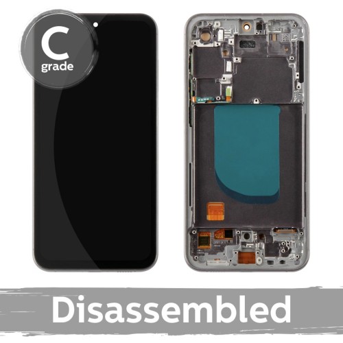 Samsung S711 S23 FE LCD displejs ar rāmi / grafīta krāsā / (8/10 demontēts)