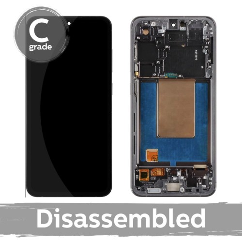 LCD Display Compatible With Samsung S721 S24 FE with Frame / Graphite (Black) / (8/10 Disassembled)