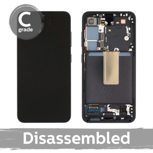 Samsung S911 S23 LCD displejs ar rāmi / fantommelns (grafīta krāsā) / (7/10 demontēts)