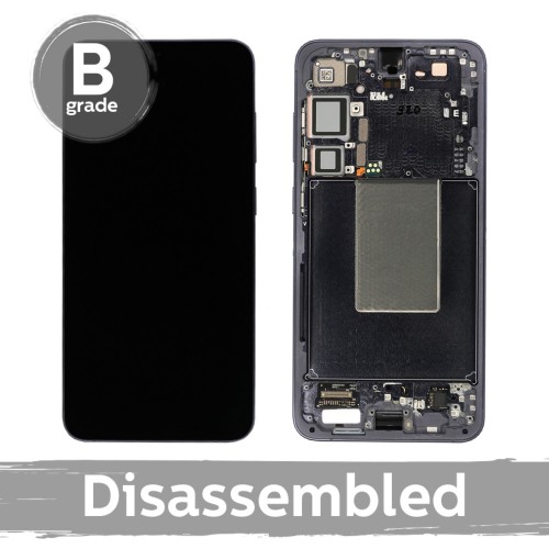 LCD Display Compatible With Samsung S926 S24 Plus with Frame / Onyx Black / (9/10 Disassembled)