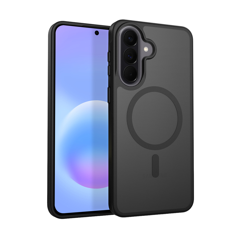 Crong Hybrid Matte Magnetic MagSafe vāciņš ierīcei Samsung Galaxy A57, melns