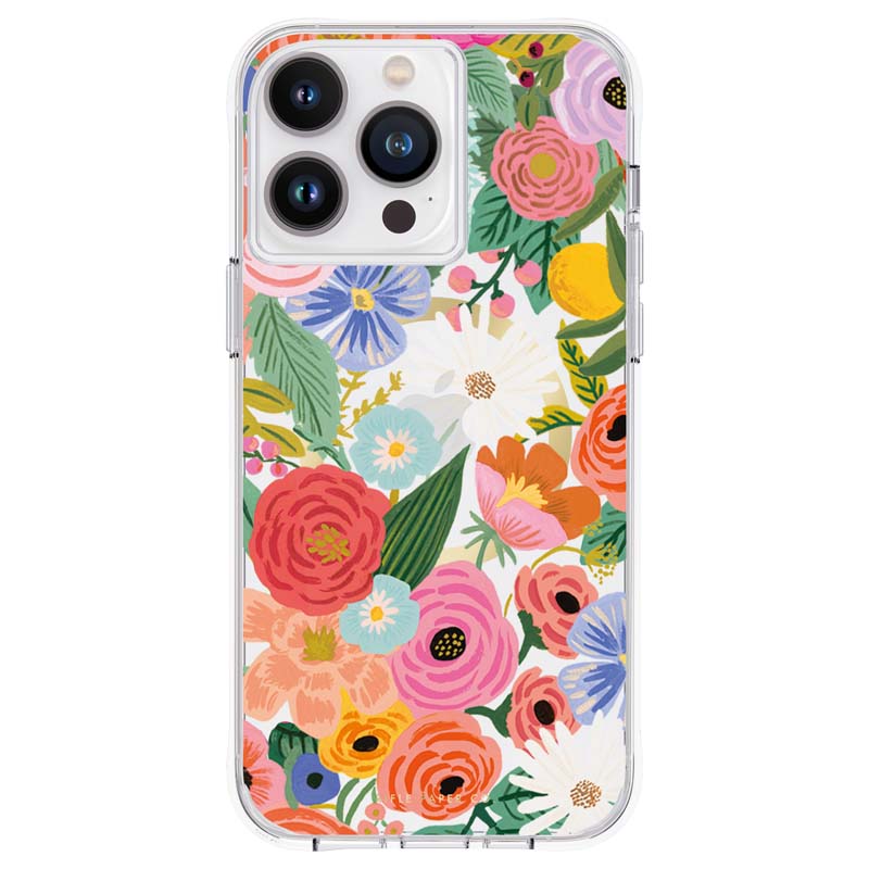 Rifle Paper Clear MagSafe vāciņš ierīcei iPhone 14 Pro Max, ar “Garden Party Blush” rakstu