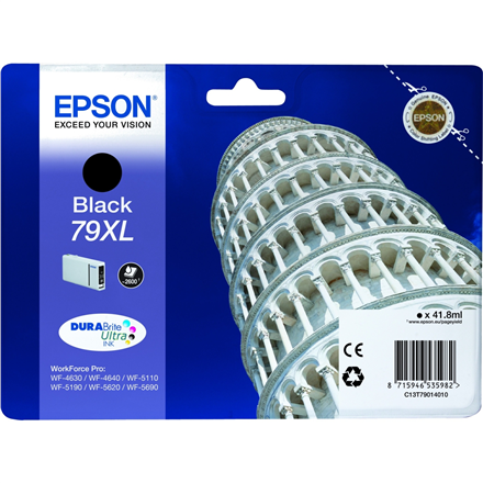 Epson C13T79014010 / 79XL DURABrite Ultra tintes kasetne, melna