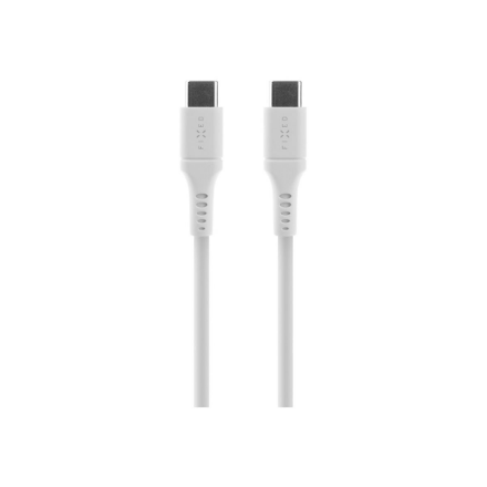 Fixed šķidrā silikona kabelis USB-C/USB-C, 2m, 60W FIXDLS-CC2-WH