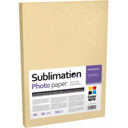 ColorWay PSM100050A4 sublimācijas fotopapīrs, 50 gab., 100 g/m², A4